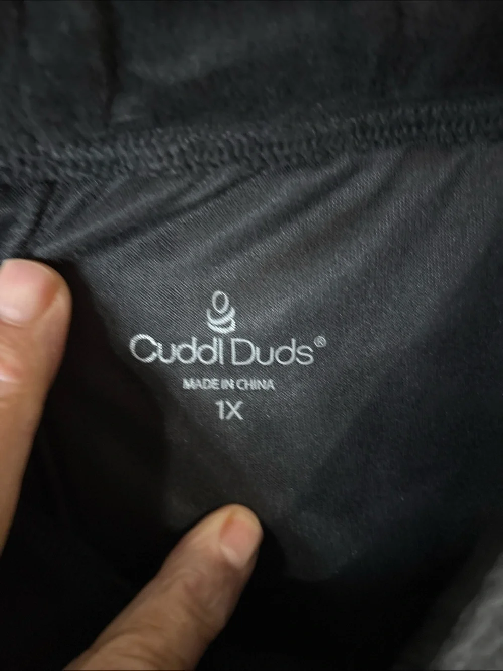 HC925. Women’s Cuddl Duds Cozy Black Velour Lounge Pants, Size - 1X Drawstring